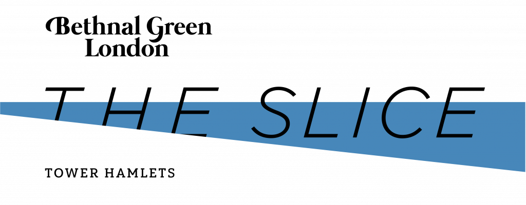 Bethnal Green LDN, The Slice Tower Hamlets, logo.