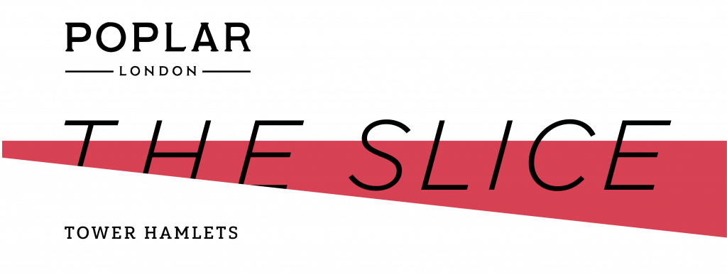 Poplar LDN, The Slice Tower Hamlets, logo.