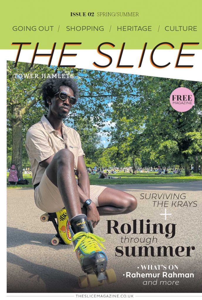 The cover of The Slice Towe Hamlets, issue 2 for spring/summer 2022.